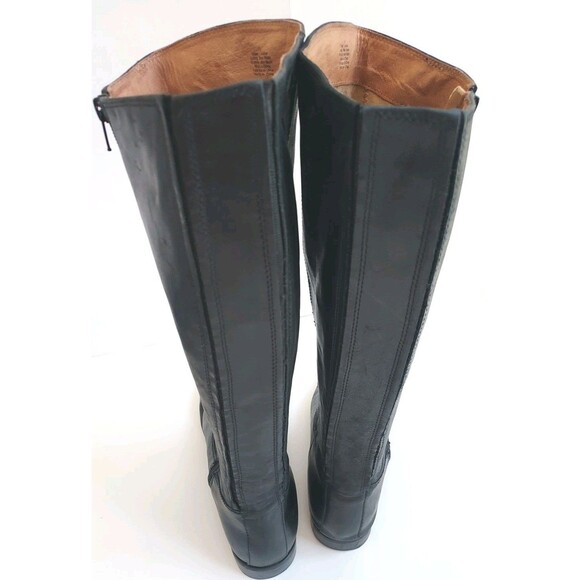 Ladies Kenneth Cole Black Leather Elastic Side Zip Tall Riding Boots Size 10/11 - Picture 8 of 12